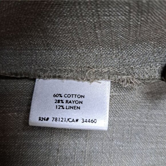 Eileen Fisher Italian Cotton Linen Blend Single Button Jacket Size S - Picture 8 of 10